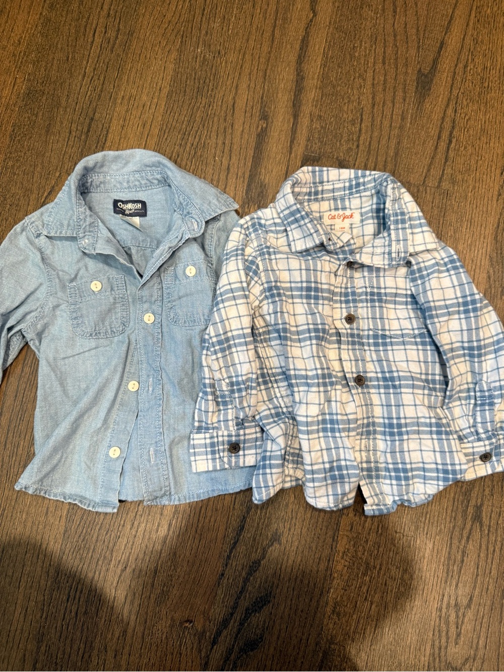 Two Toddler Button-Up Shirts